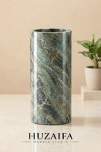 Forest Green Marble Vase