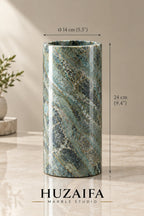 Forest Green Marble Vase